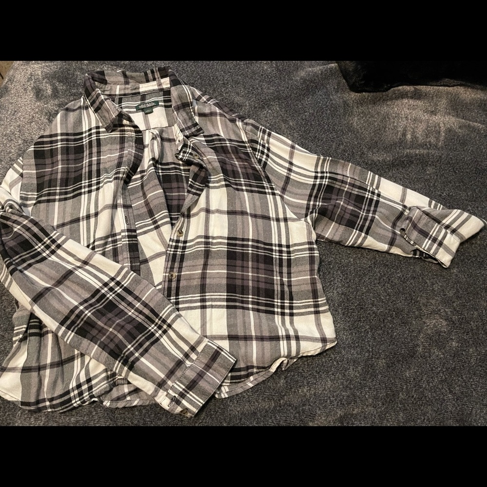 Crop top plaid shirt